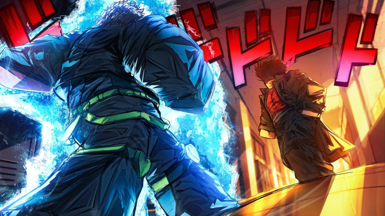Official Morioh High promotional artwork with two characters facing off